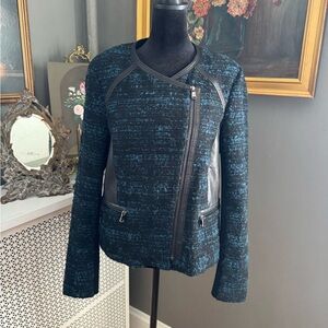 Rebecca Taylor tweed and leather jacket size 8